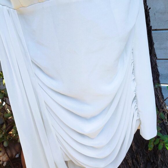 Chiffon Superdown Alivia white strapless dress - Picture 6 of 13